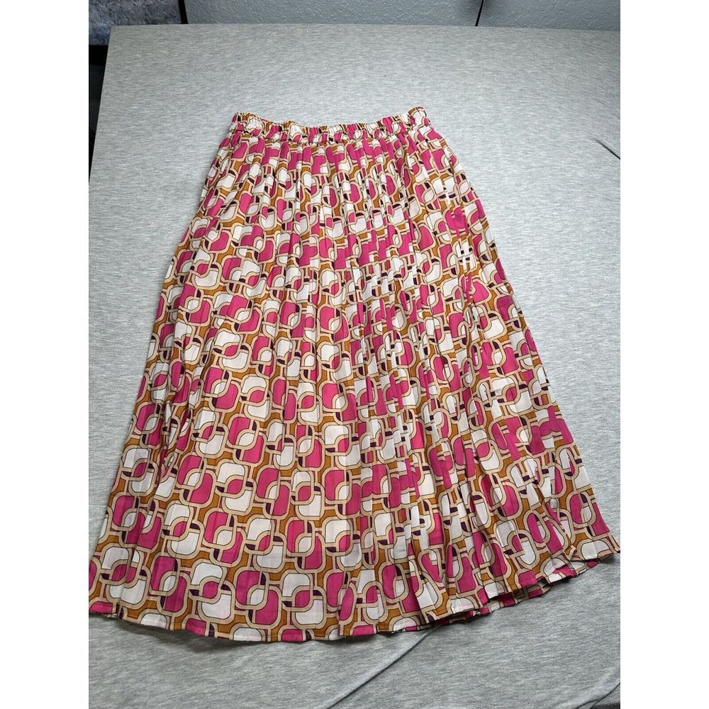 Her Destiny's Women Size M Colorful Geometric Pleated Skirt‎